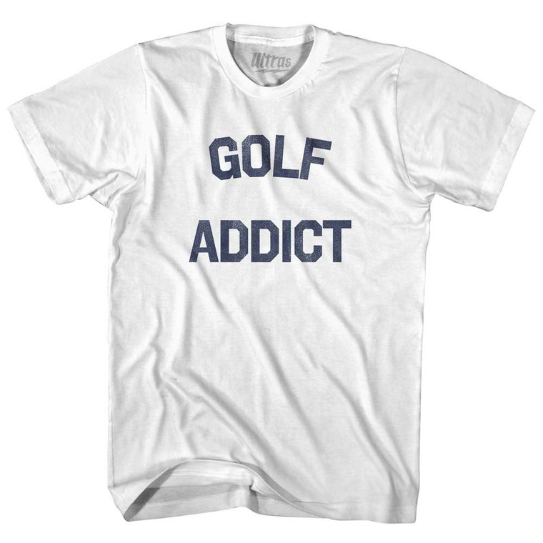 Golf Addict Youth Cotton T-shirt - White