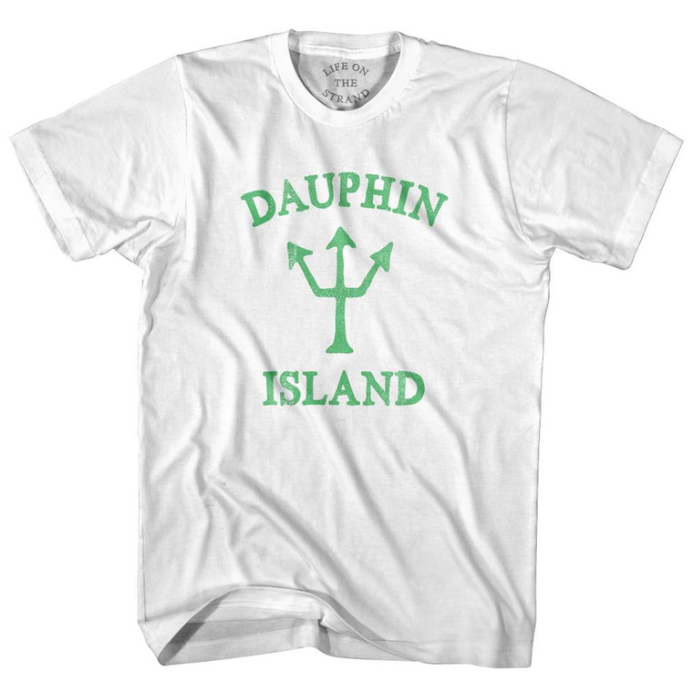 Alabama Dauphin Island Emerald Art Trident Womens Cotton Junior Cut by Life On the Strand