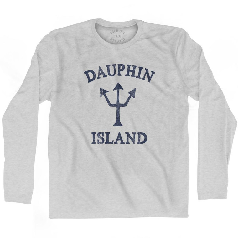 Alabama Dauphin Island Trident Adult Cotton Long Sleeve by Life On the Strand
