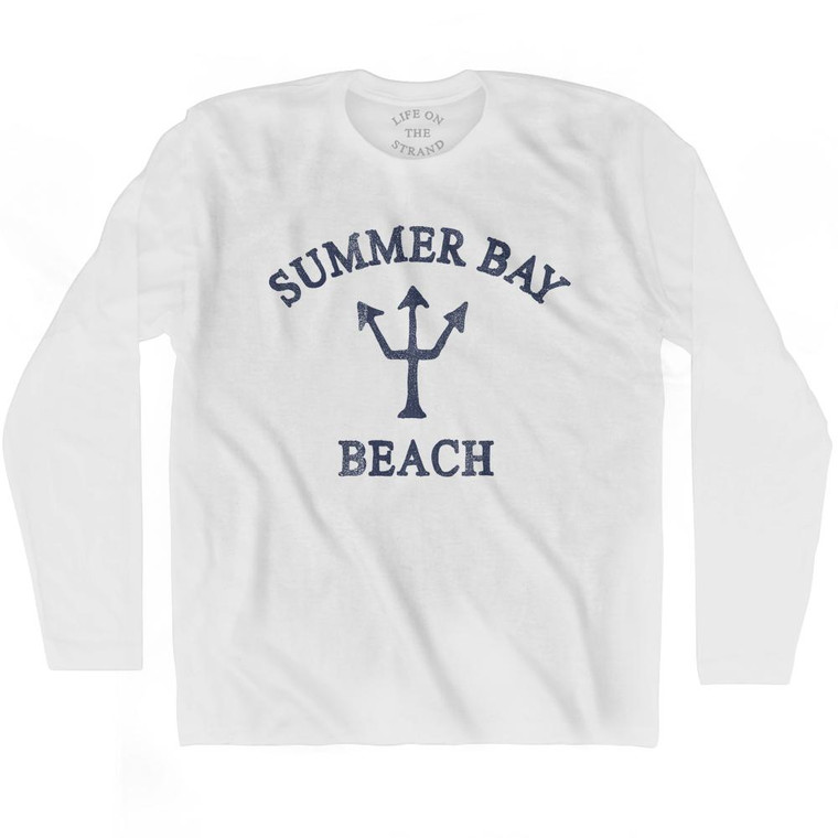 Alaska Summer Bay Beach Trident Adult Cotton Long Sleeve by Life On the Strand