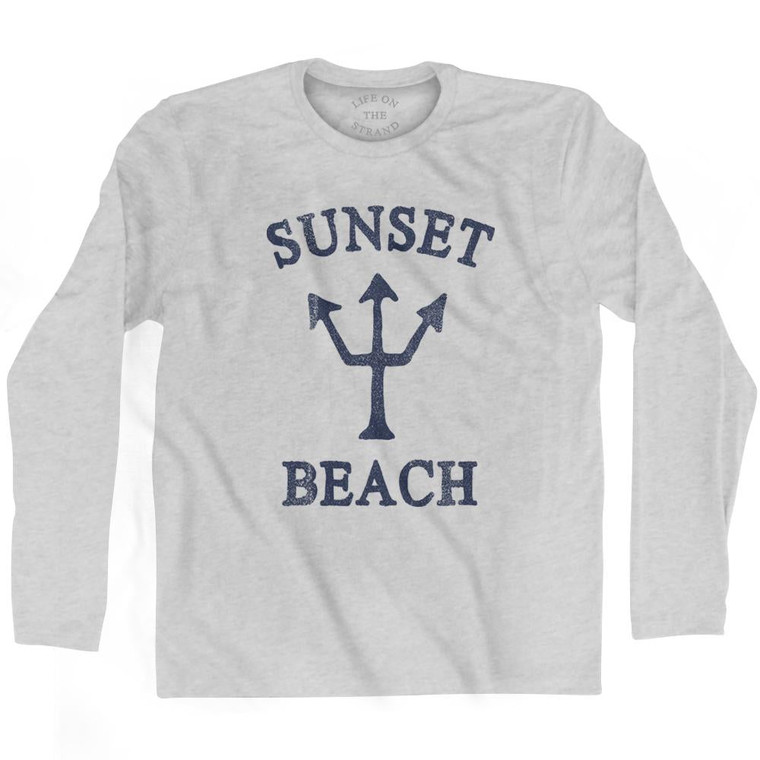 California Sunset Beach Trident Adult Cotton Long Sleeve by Life On the Strand California Sunset Beach Trident Adult Cotton Long Sleeve by Life On the Strand