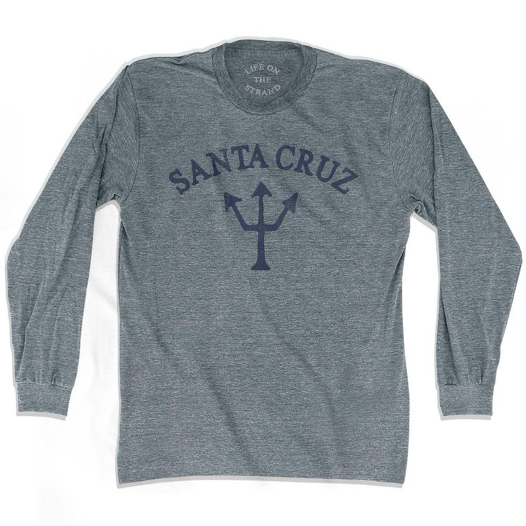 California Santa Cruz Trident Adult Tri-Blend Long Sleeve by Life On the Strand