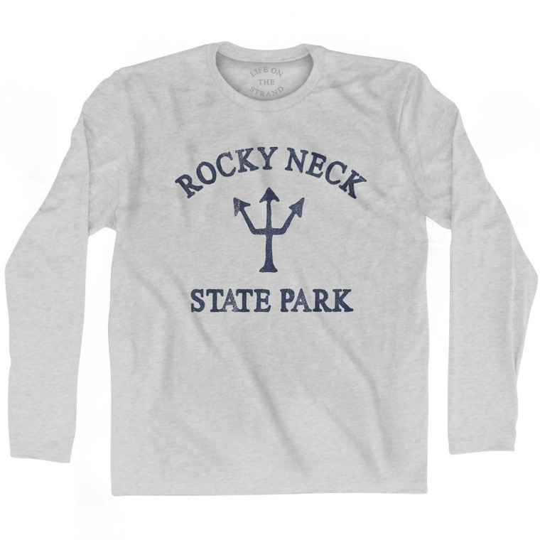 Connecticut Rocky Neck State Park Trident Adult Cotton Long Sleeve by Life On the Strand