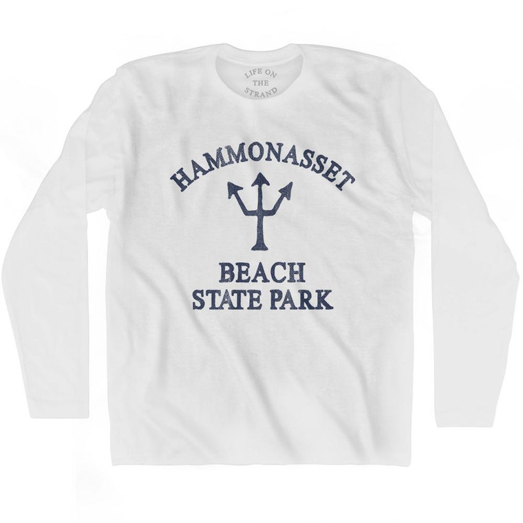 Connecticut Hammonasset Beach State Park Trident Adult Cotton Long Sleeve by Life On the Strand