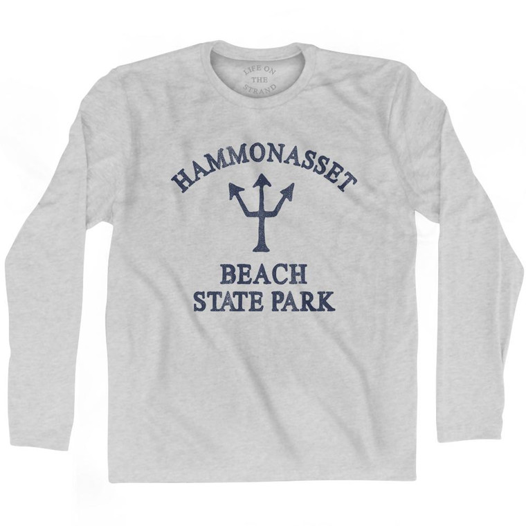 Connecticut Hammonasset Beach State Park Trident Adult Cotton Long Sleeve by Life On the Strand