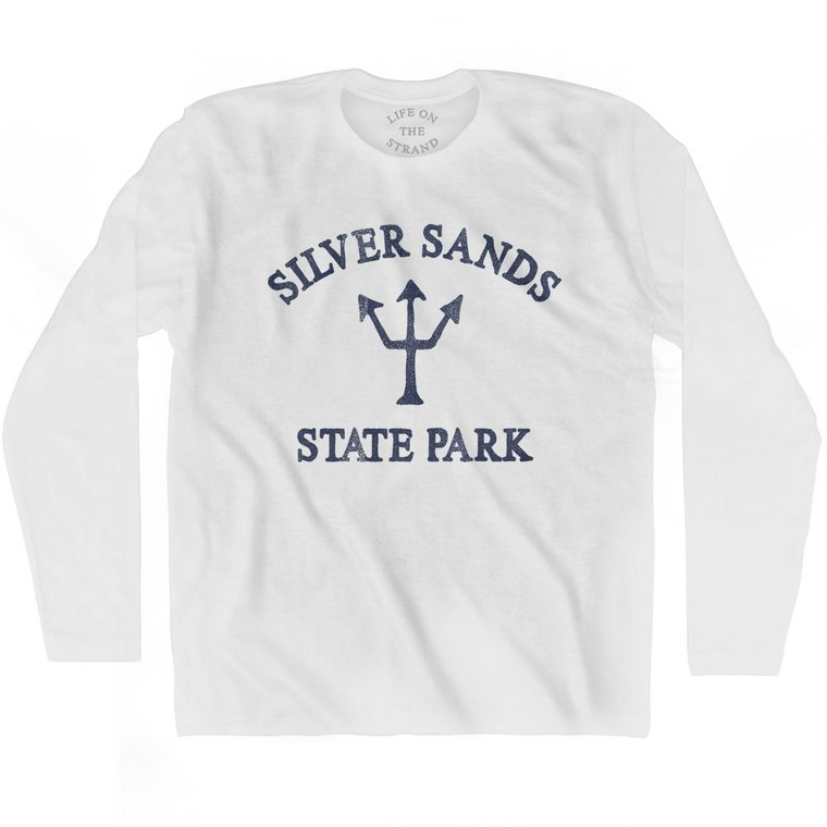 Connecticut Silver Sands State Park Trident Adult Cotton Long Sleeve by Life On the Strand