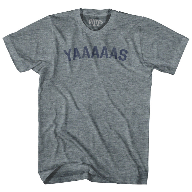 Yaaaaas Womens Tri-Blend Junior Cut T-Shirt - Athletic Grey