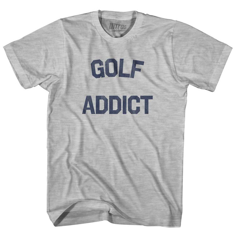 Golf Addict Youth Cotton T-shirt-Grey Heather