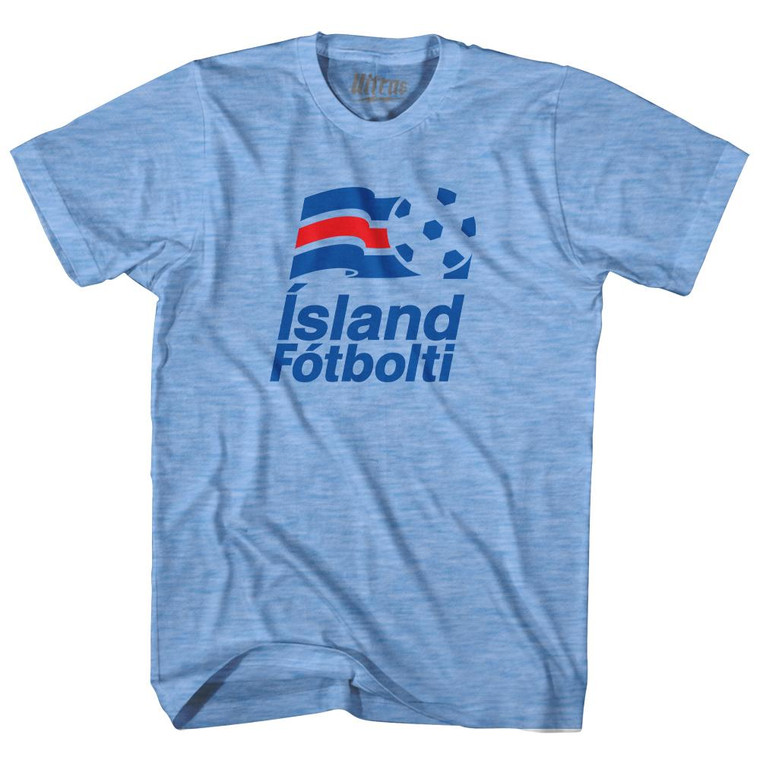 Iceland Soccer ISLAND Fotolti Flag and Ball Logo Adult Tri-Blend T-shirt T-Shirt for Sale | Ultras, Tees, Shirts, Buy Now
