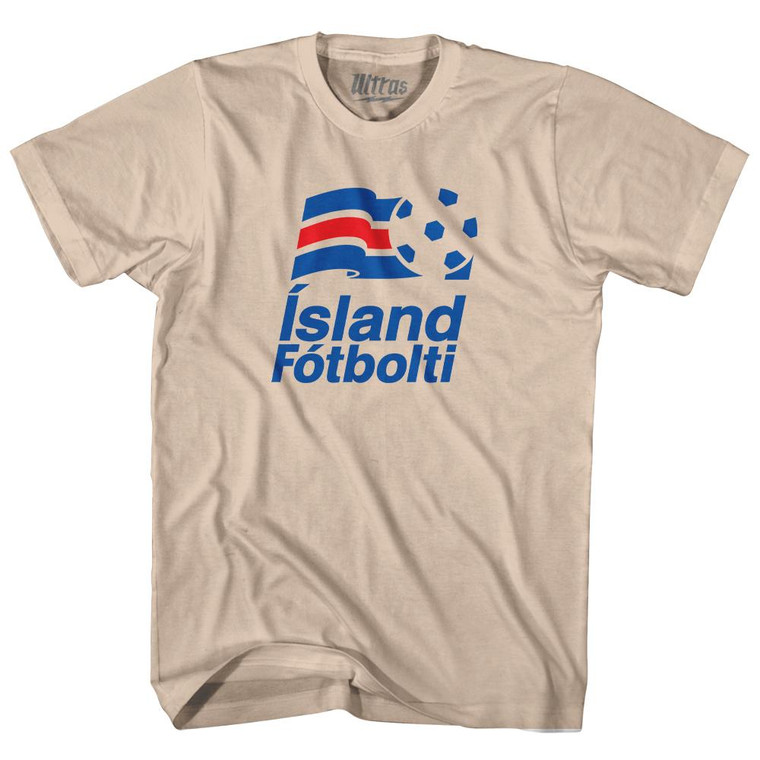 Iceland Soccer ISLAND Fotolti Flag and Ball Logo Adult Cotton T-shirt T-Shirt for Sale | Ultras, Tees, Shirts, Buy Now