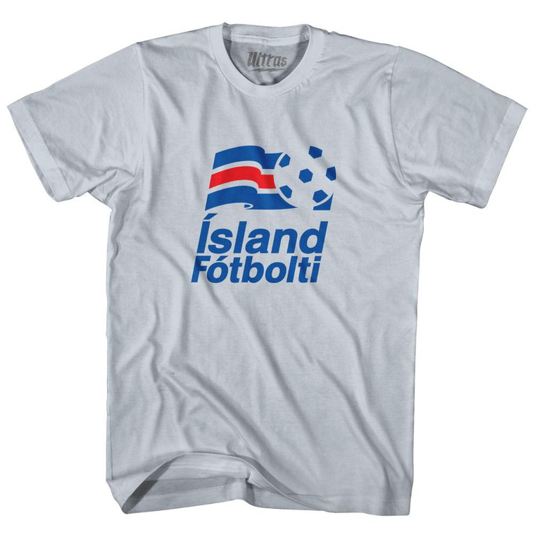 Iceland Soccer ISLAND Fotolti Flag and Ball Logo Adult Cotton T-shirt T-Shirt for Sale | Ultras, Tees, Shirts, Buy Now