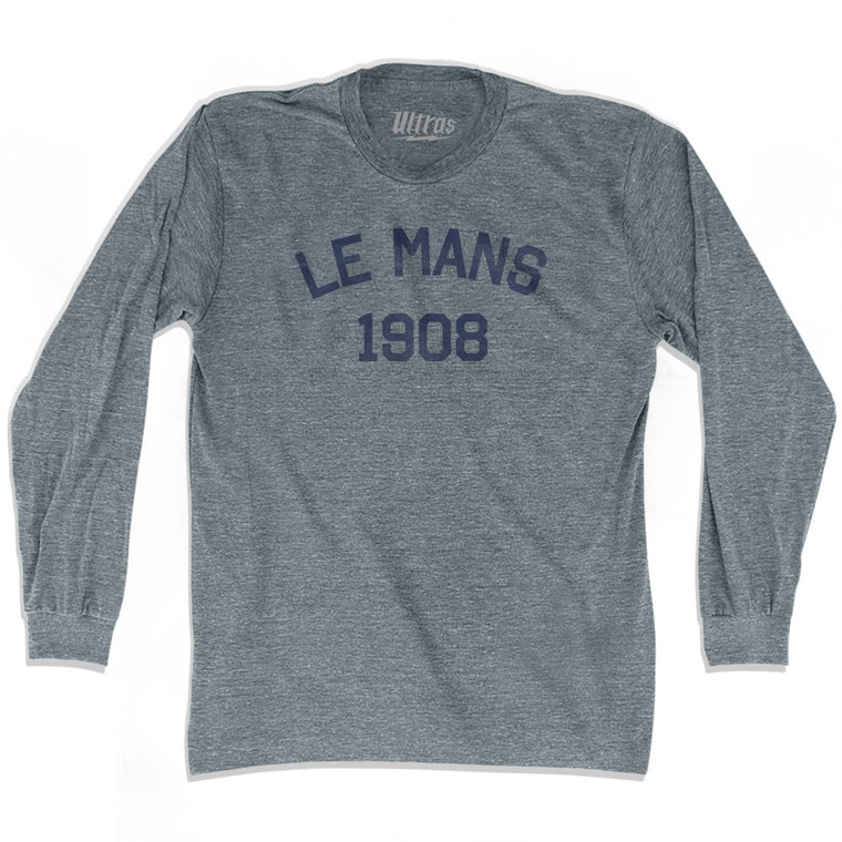 Le Mans 1908 Adult Tri-Blend Long Sleeve T-Shirt - Athletic Grey