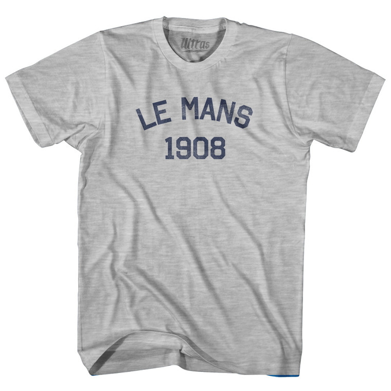 Le Mans 1908 Adult Cotton T-Shirt - Grey Heather