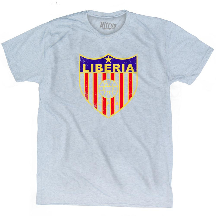 Vintage Liberia Soccer Crest Adult Tri-Blend T-Shirt by Ultras