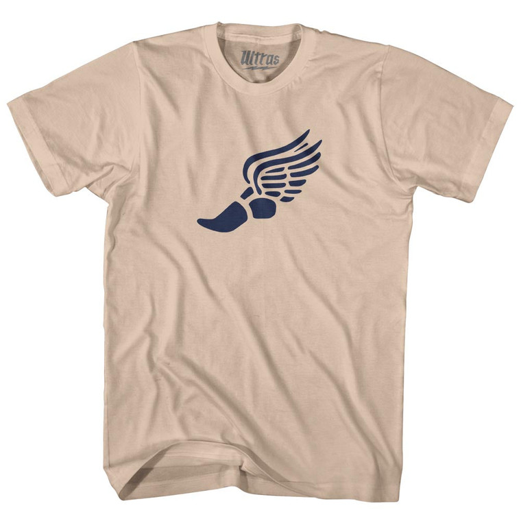 Running Winged Foot Adult Cotton T-shirt - Creme