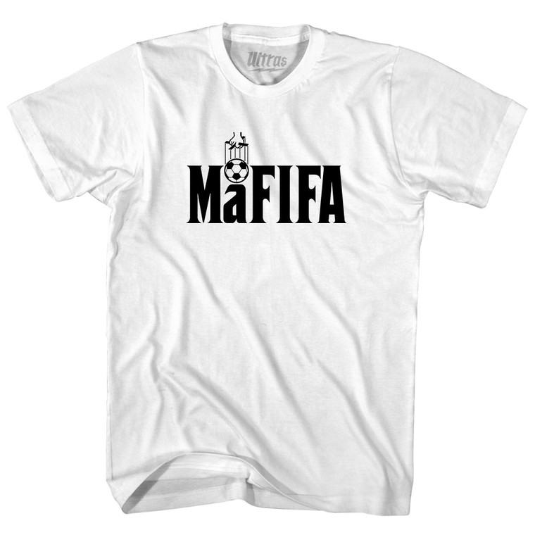 Mafifa Fifa Mafia Corruption Womens Cotton Junior Cut T-Shirt - White