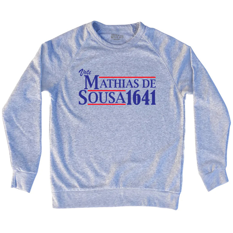 Vote Mathias de Sousa 1641 Adult Tri-Blend Sweatshirt - Grey Heather