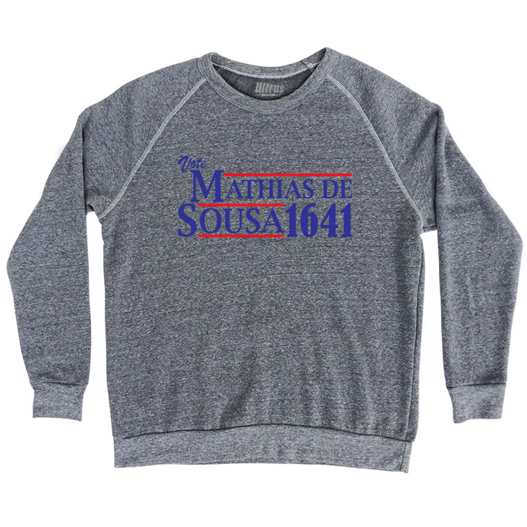Vote Mathias de Sousa 1641 Adult Tri-Blend Sweatshirt - Athletic Grey