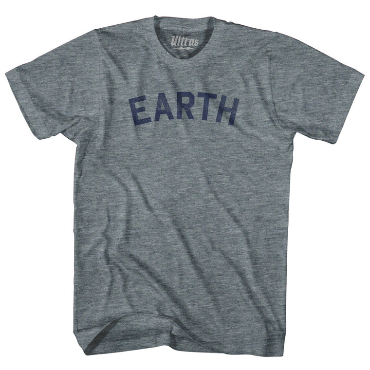 Earth Adult Tri-Blend T-shirt - Athletic Grey