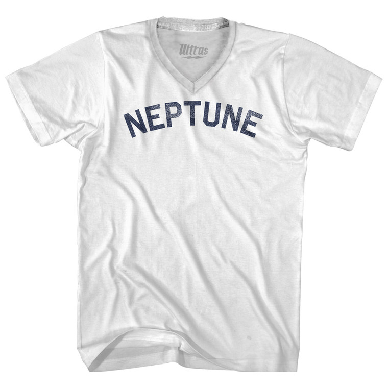 Neptune Adult Tri-Blend V-neck T-shirt - White