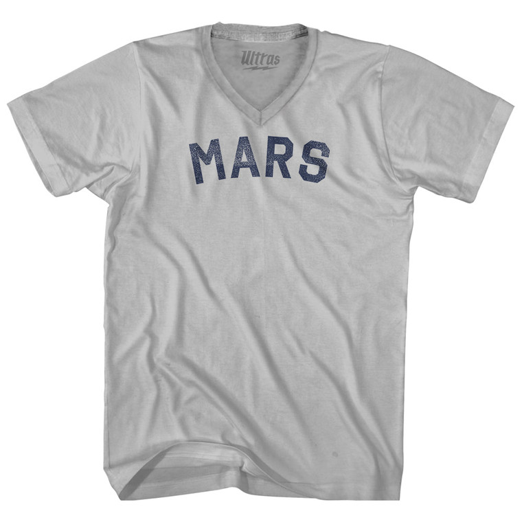 Mars Adult Tri-Blend V-neck T-shirt - Cool Grey