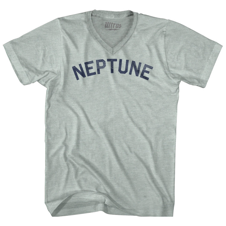 Neptune Adult Tri-Blend V-neck T-shirt - Athletic Cool Grey