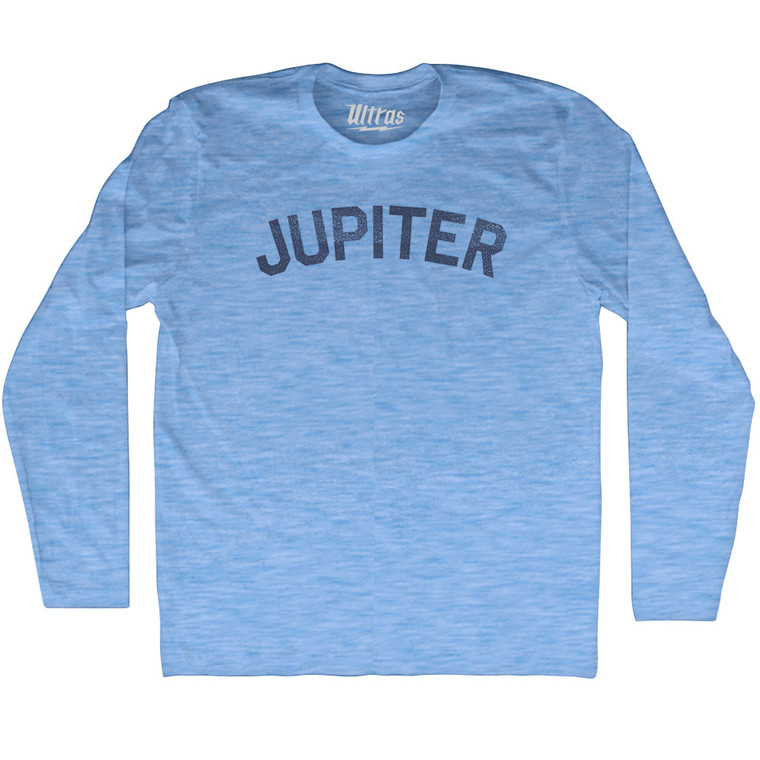 Jupiter Adult Tri-Blend Long Sleeve T-shirt - Athletic Blue
