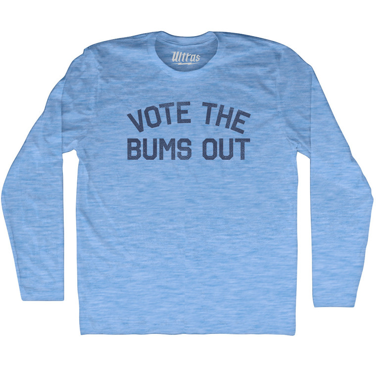 Vote The Bums Out Adult Tri-Blend Long Sleeve T-shirt - Athletic Blue