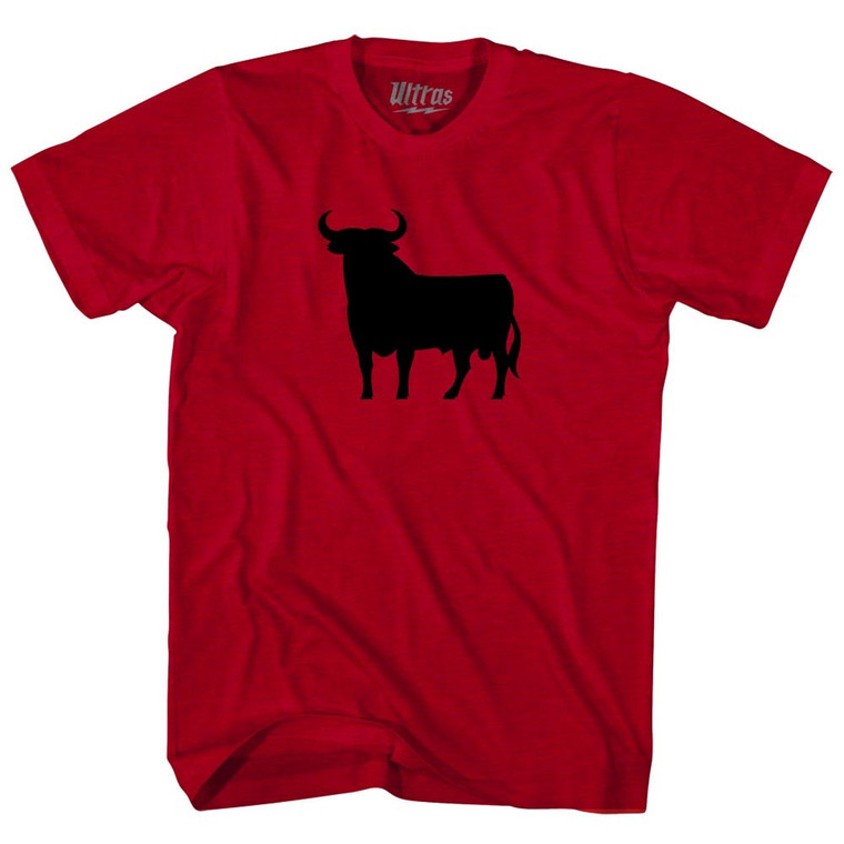 Spain Bull Adult Tri-Blend T-shirt - Red Cardinal