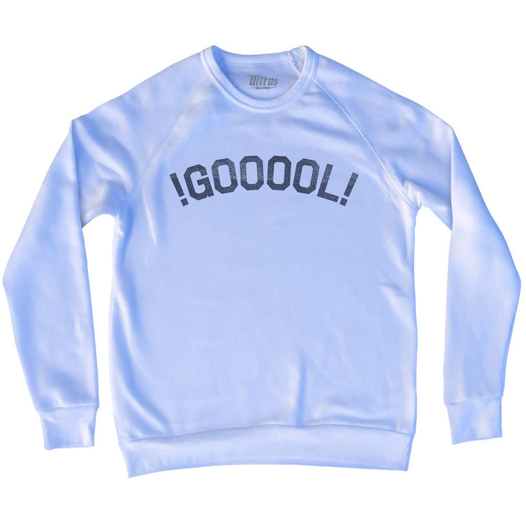 !GOOOOL! Soccer Adult Tri-Blend Sweatshirt - White