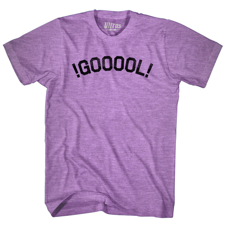 !GOOOOL! Soccer Adult Tri-Blend T-shirt - Athletic Purple