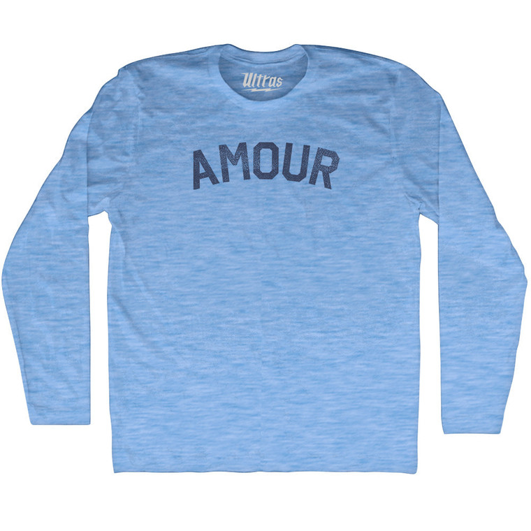 Amour Adult Tri-Blend Long Sleeve T-shirt - Athletic Blue
