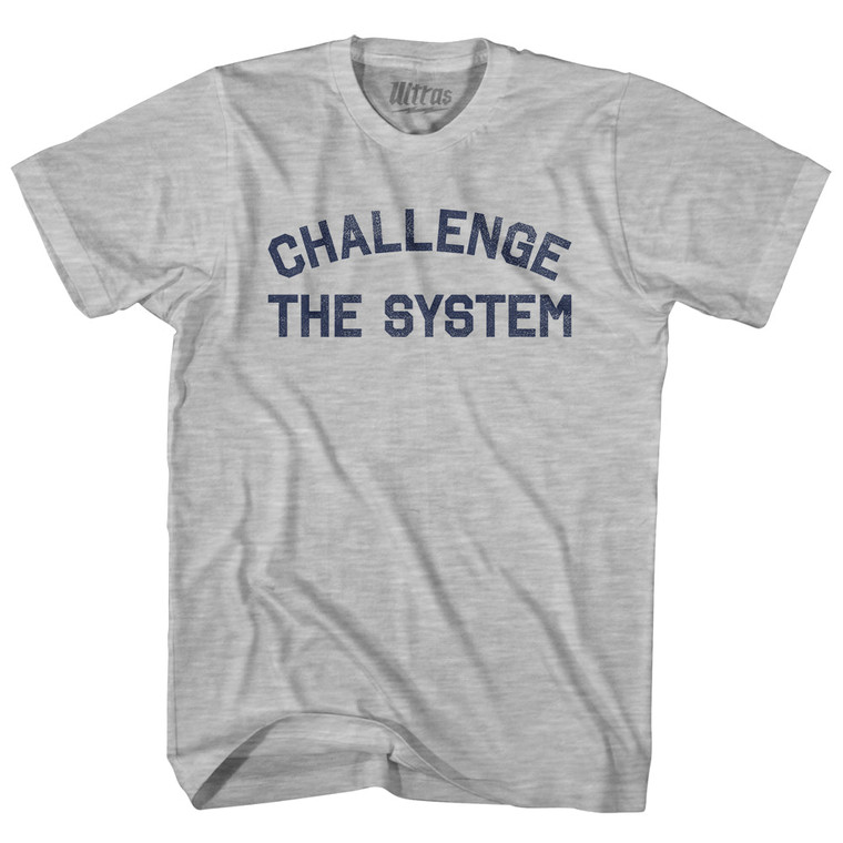 Challenge The System Womens Cotton Junior Cut T-Shirt - Grey Heather