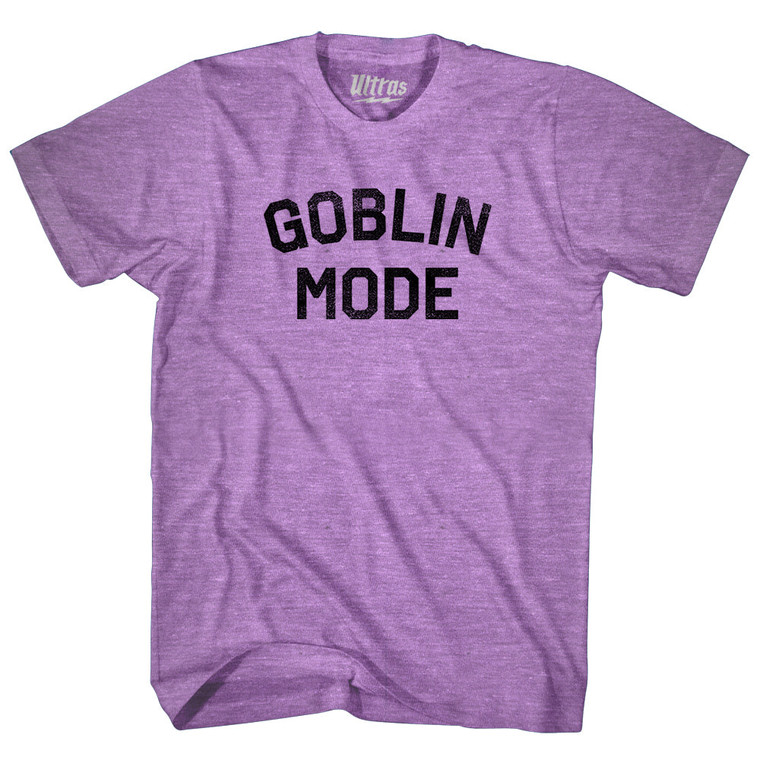 Goblin Mode Adult Tri-Blend T-shirt - Athletic Purple
