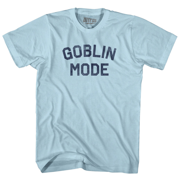 Goblin Mode Adult Cotton T-shirt - Light Blue
