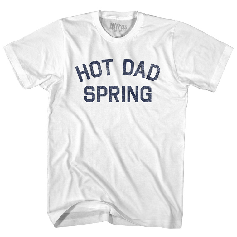 Hot Dad Spring Womens Cotton Junior Cut T-Shirt - White
