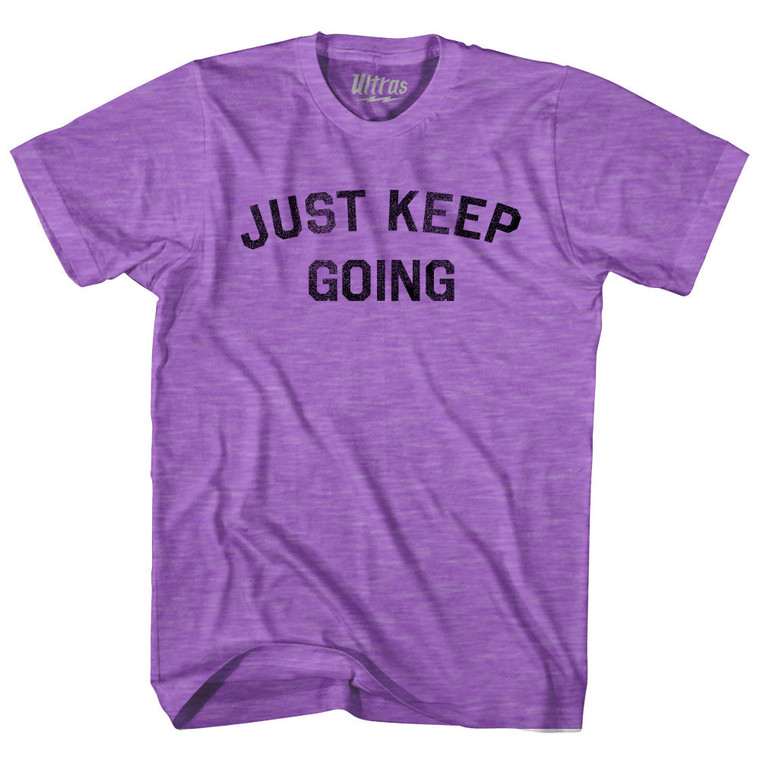 Just Keep Going Adult Tri-Blend T-shirt - Heather Purple