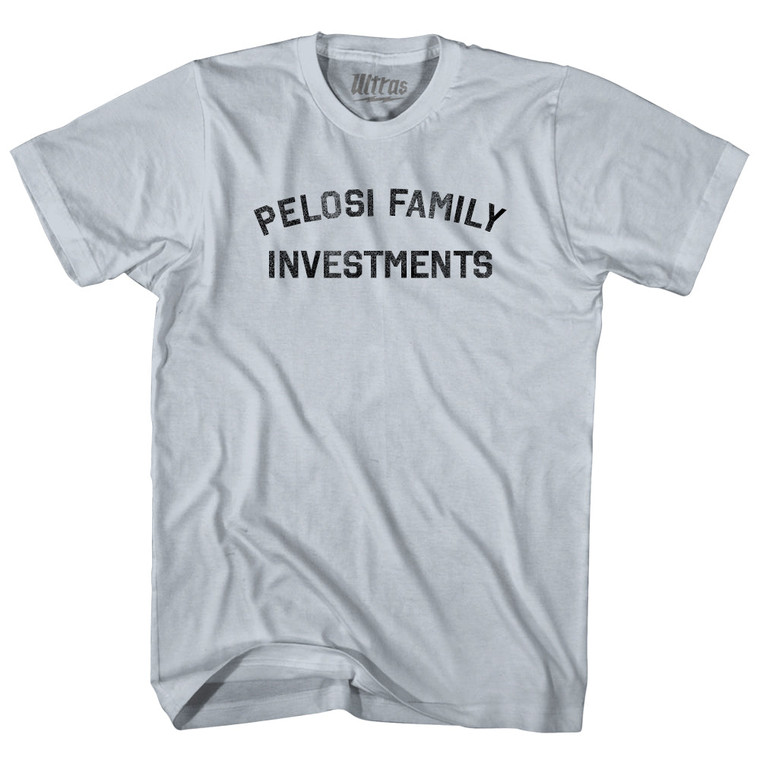 Pelosi Family Investments Adult Cotton T-shirt - Slver