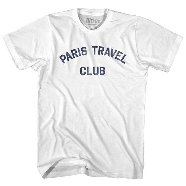 Paris Travel Club Womens Cotton Junior Cut T-Shirt - White