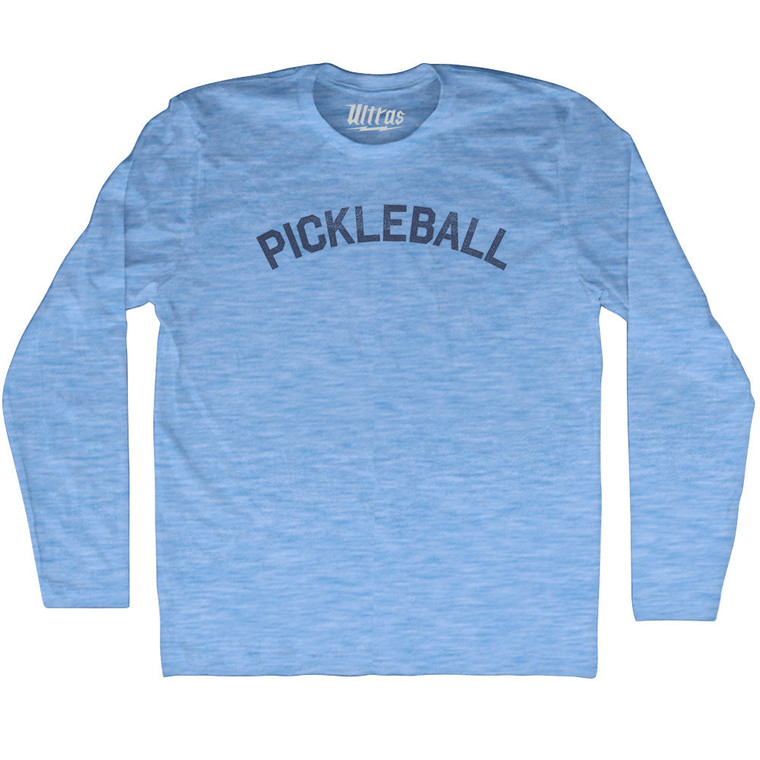Pickleball Adult Tri-Blend Long Sleeve T-shirt - Athletic Blue