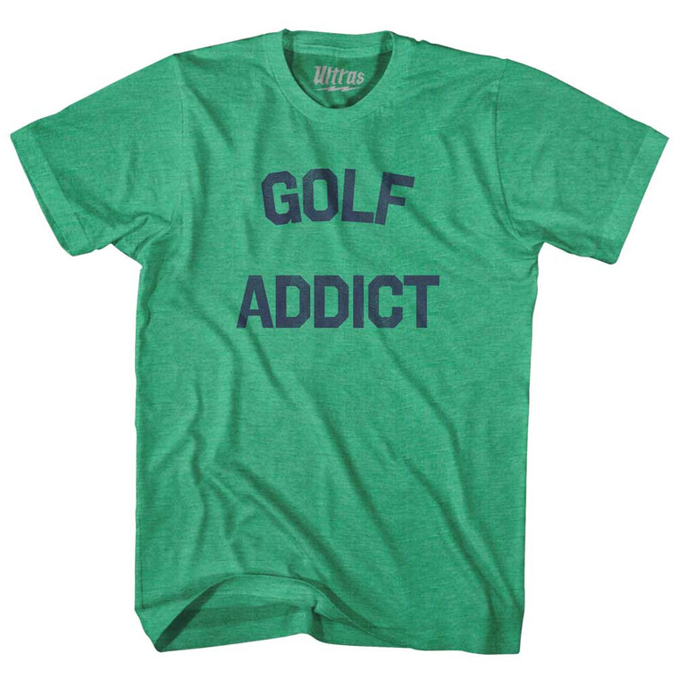 Golf Addict Adult Tri-Blend T-shirt - Kelly