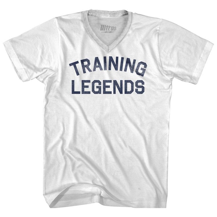 Training Legends Adult Tri-Blend V-neck T-shirt - White