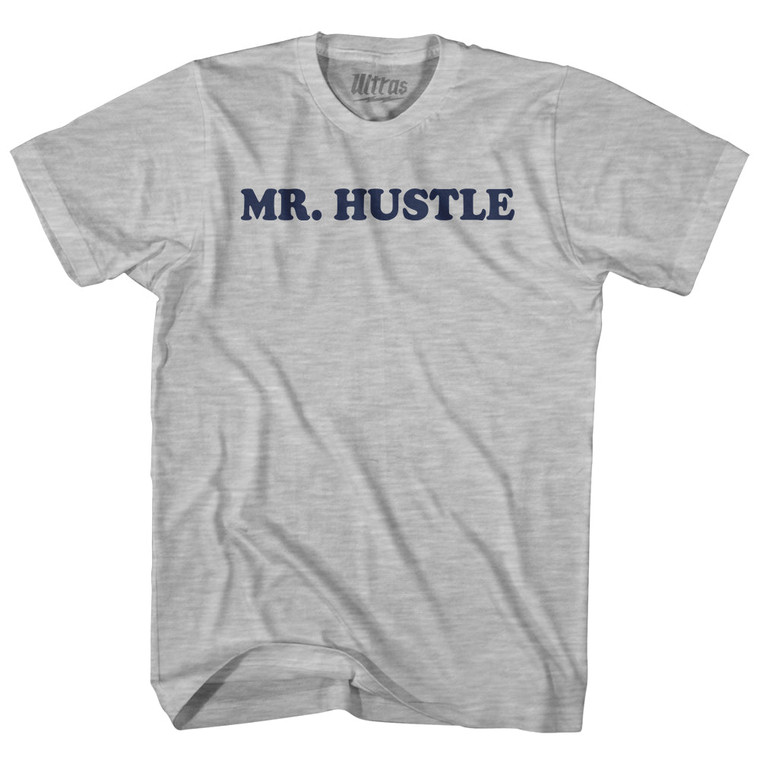 Mr Hustle Womens Cotton Junior Cut T-Shirt - Grey Heather