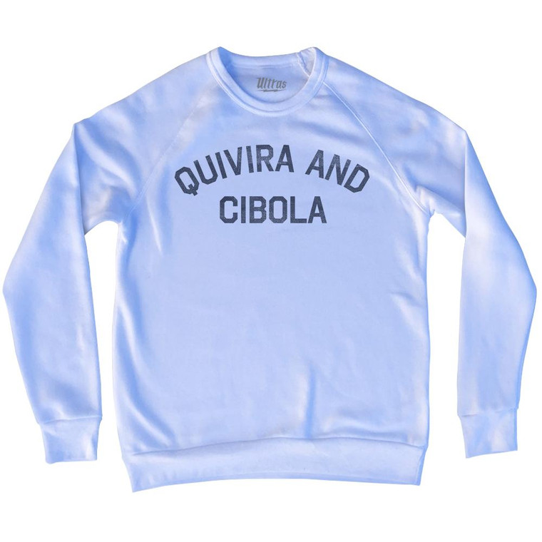 Quivira And Cibola Adult Tri-Blend Sweatshirt-White