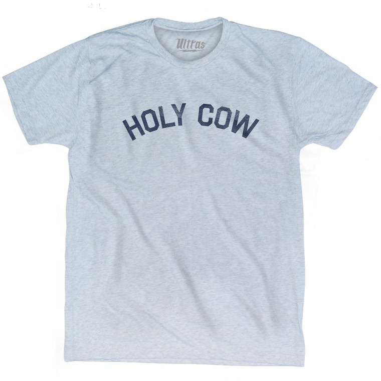 Holy Cow Adult Tri-Blend T-Shirt - Athletic White