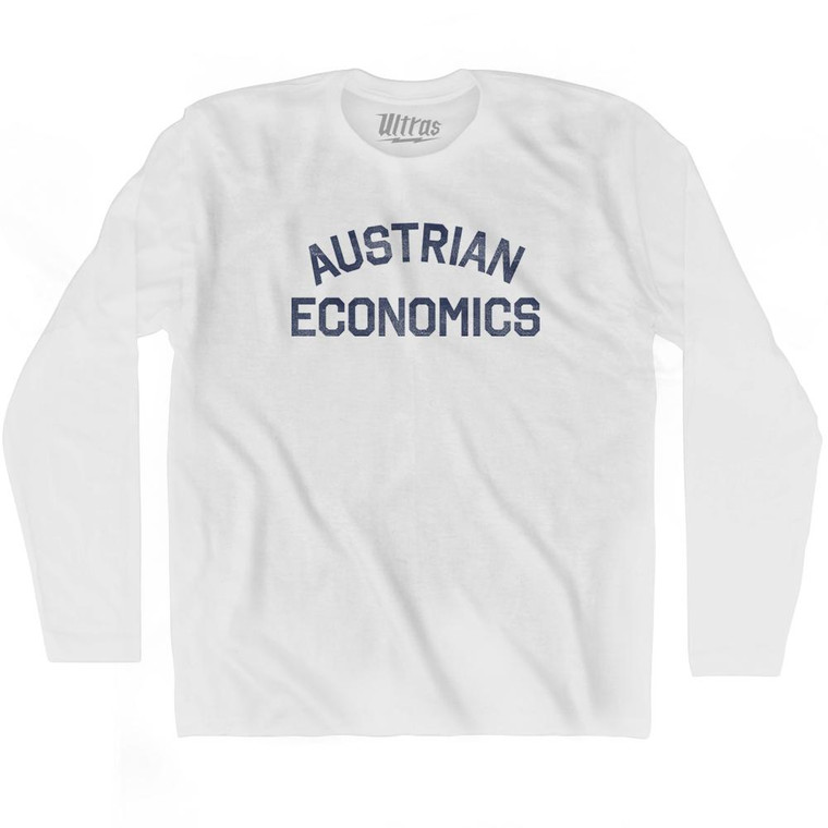 Austrian Economics Adult Cotton Long Sleeve T-Shirt - White