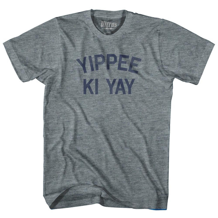 Yippee Ki Yay Youth Tri-Blend T-Shirt - Athletic Grey