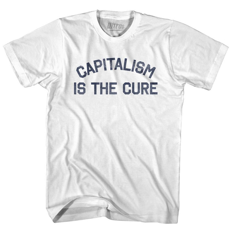 Capitalism Is The Cure Youth Cotton T-Shirt - White