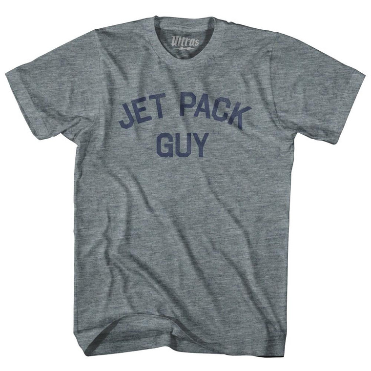 Jet Pack Guy Womens Tri-Blend Junior Cut T-Shirt - Athletic Grey