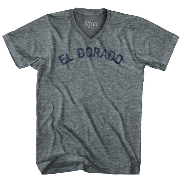 El Dorado Adult Tri-Blend V-Neck T-Shirt - Athletic Grey